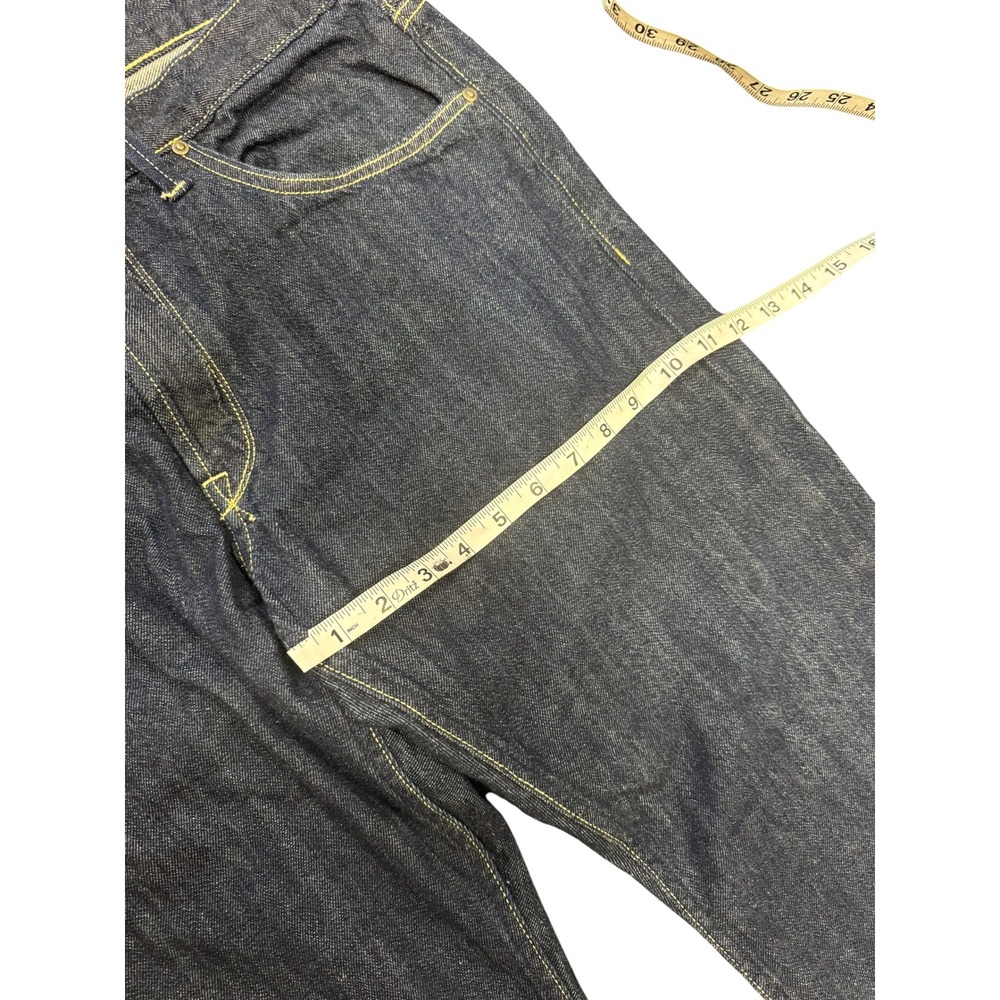 Lee 101+ Selvedge Jeans Mens 32 Dark Blue Indigo Excellent Premium Denim Pants - Picture 14 of 16